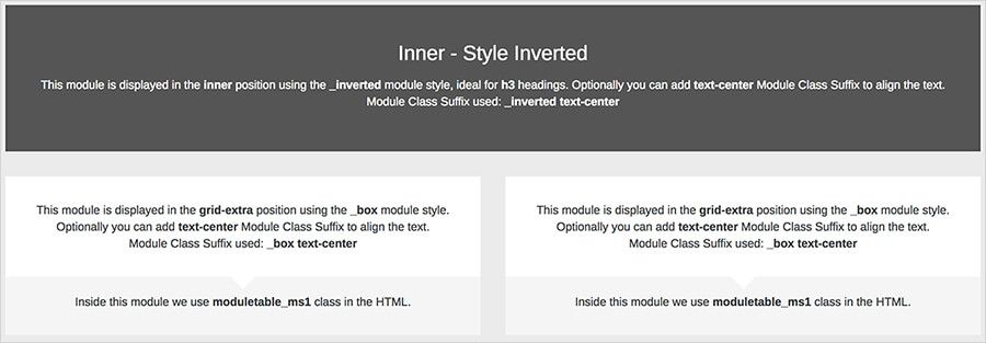 module styles sample 2