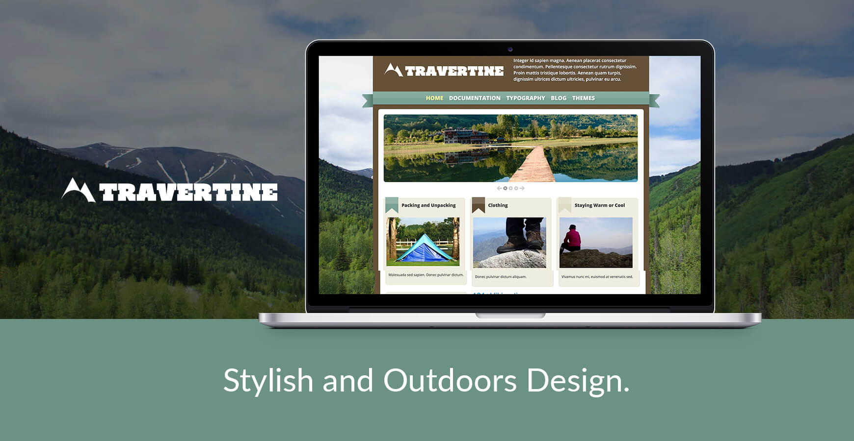 A New Version of Travertine, the Stylish, Outdoors Template
