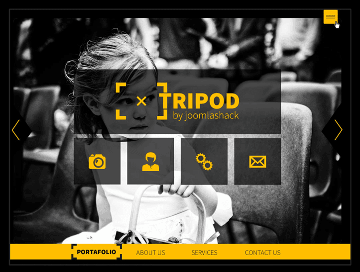 Tripod ~ a portfolio showcase Joomla Template