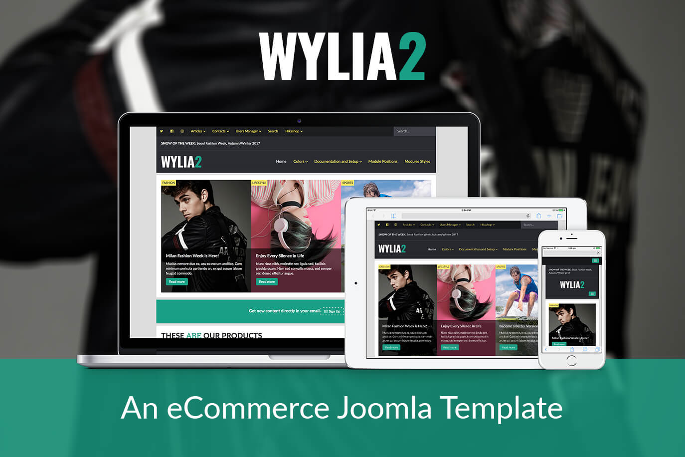 A Joomla template for magazines - Wylia and news