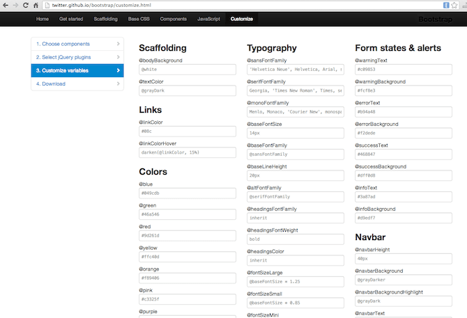 Bootstrap Customizer