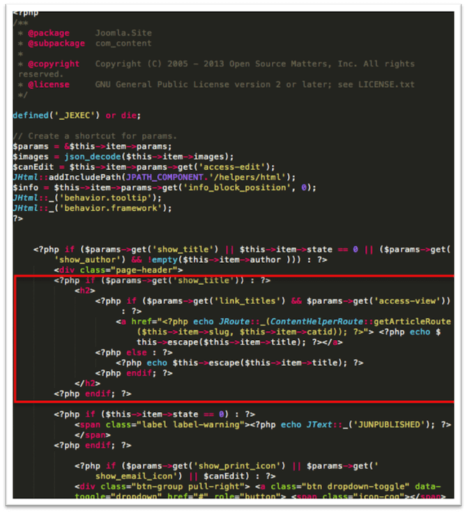 Identifying the code we want to move