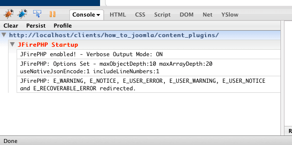 How to debug your Joomla code with FirePHP