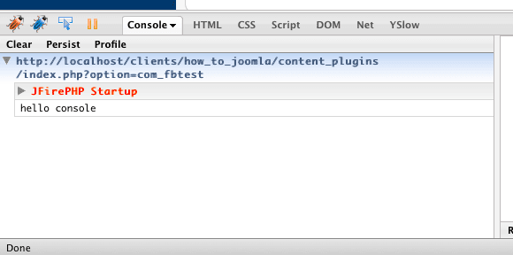 How to debug your Joomla code with FirePHP