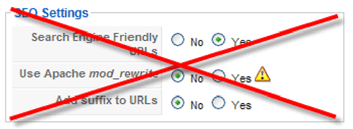 Joomla SEO is not SEF