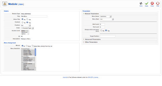 Creating a Parent / Child Relationship in a Menu