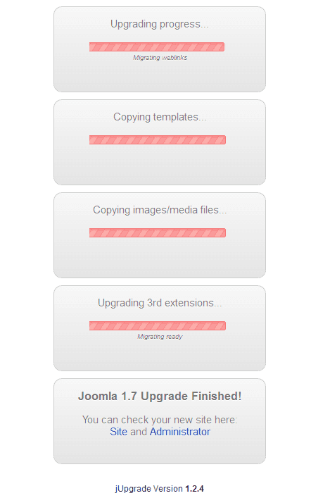 jupgrade joomla